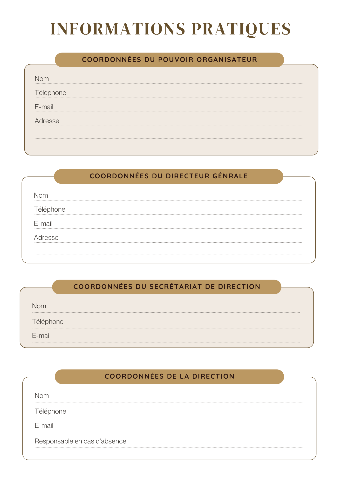 Agenda des Directions 2025/2026 - PDF