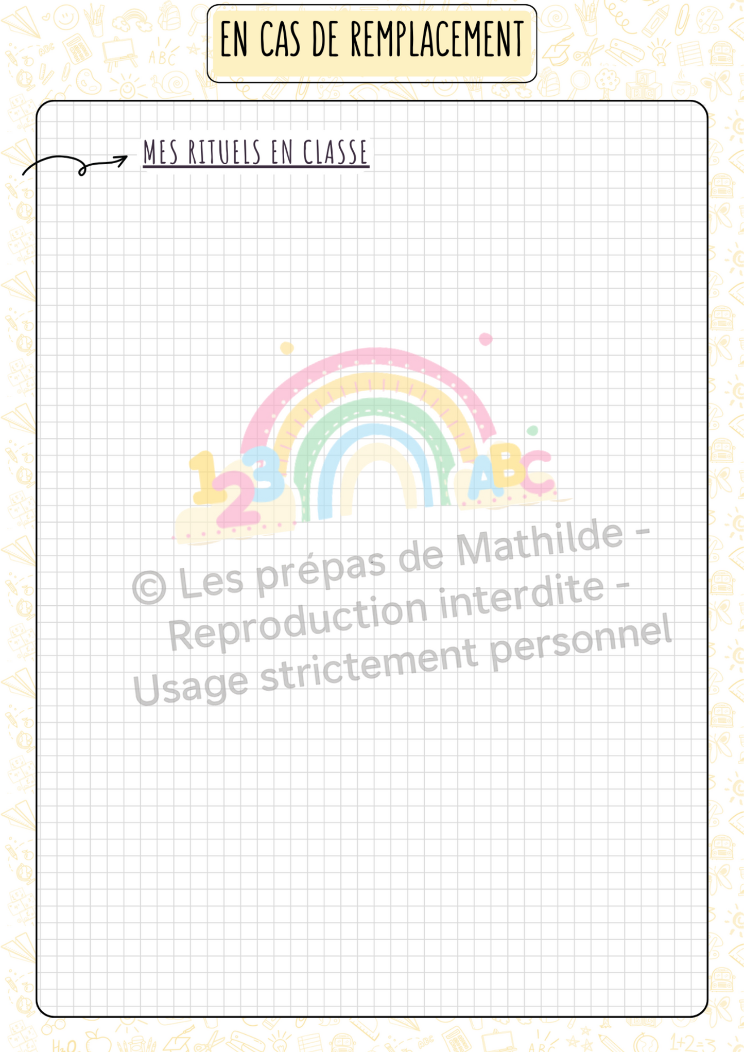 L’Agenda de l’Enseignant 2025-2026: Maternelle | Primaire Farde à anneaux