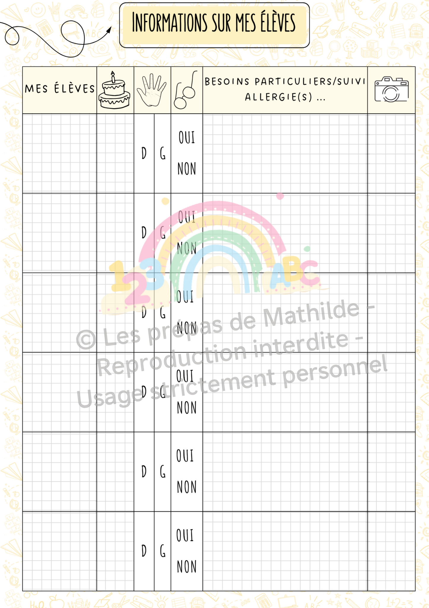 L’Agenda de l’Enseignant 2025-2026: Maternelle | Primaire Farde à anneaux
