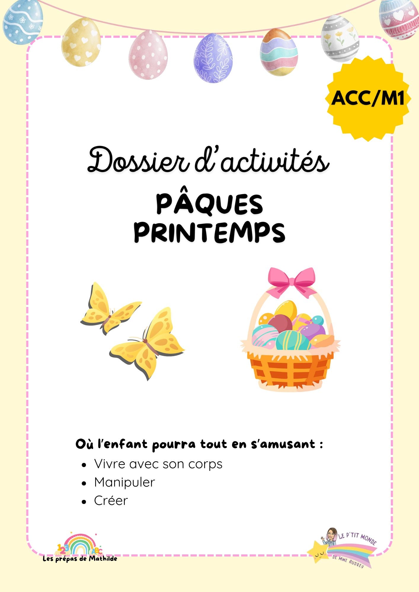 💛🐣 Super Pack Pâques/ Printemps (Comptines + Cahiers autonomes+dossier de manipulation)