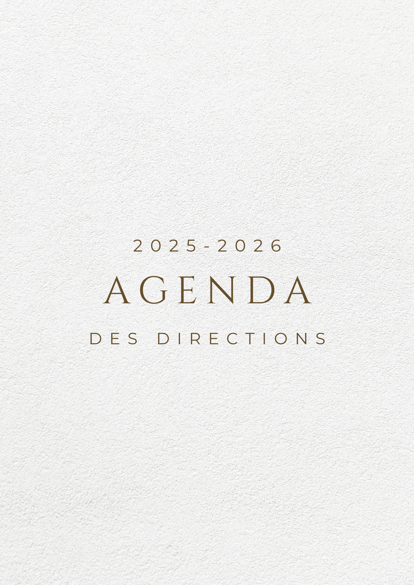 Agenda des Directions 2025/2026 - PDF