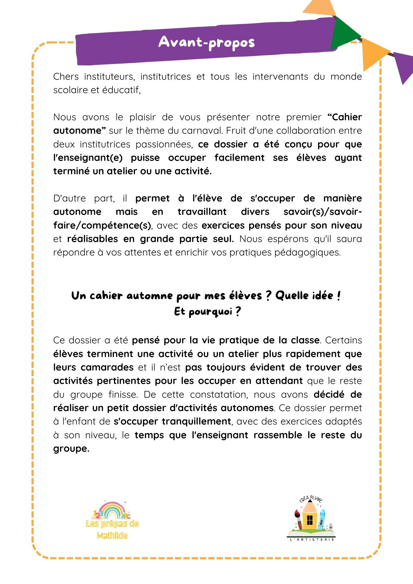 Cahiers autonomes : Carnaval