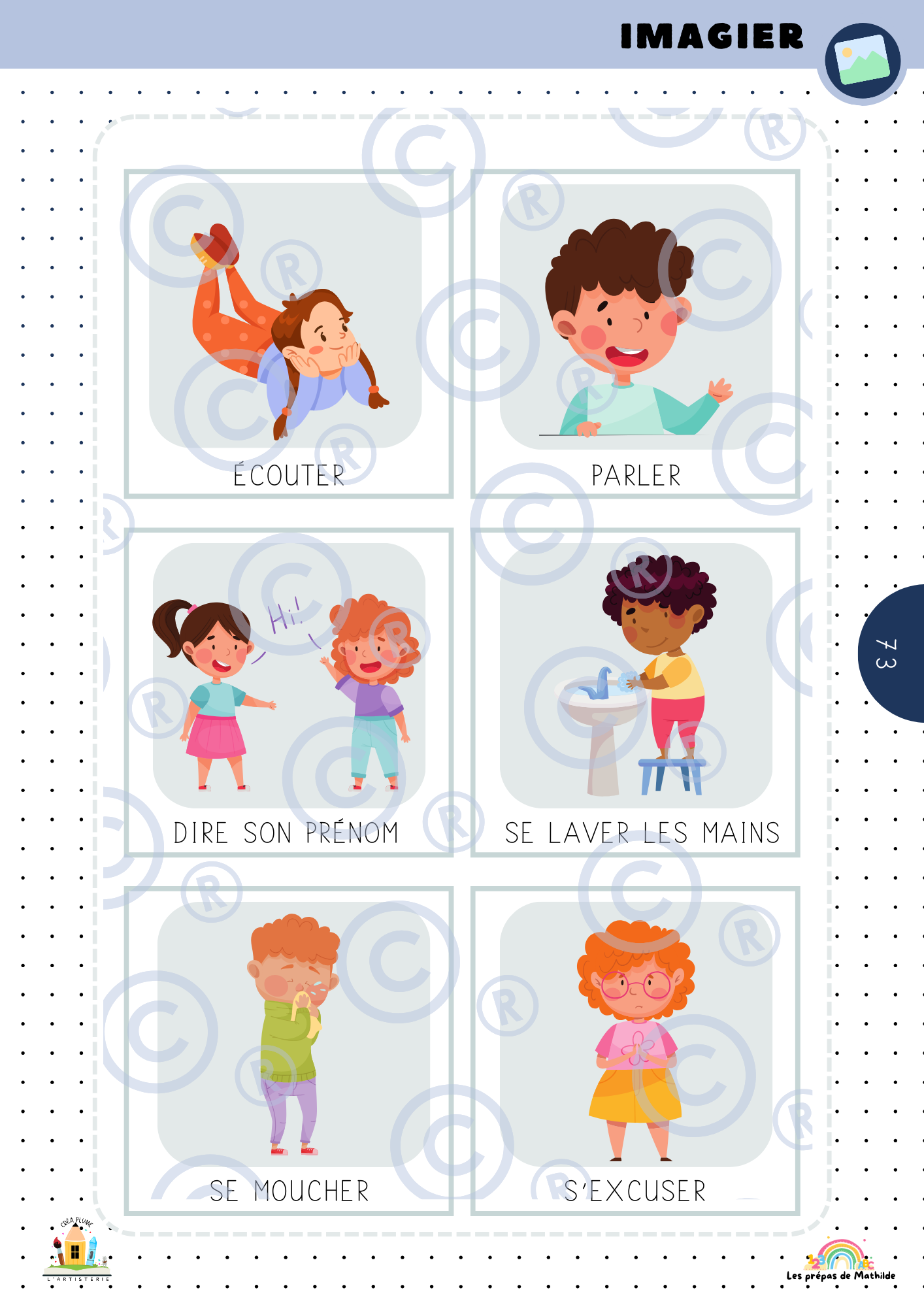 Educatio : l'imagier de la rentrée scolaire (Maternelle / P1-P2)