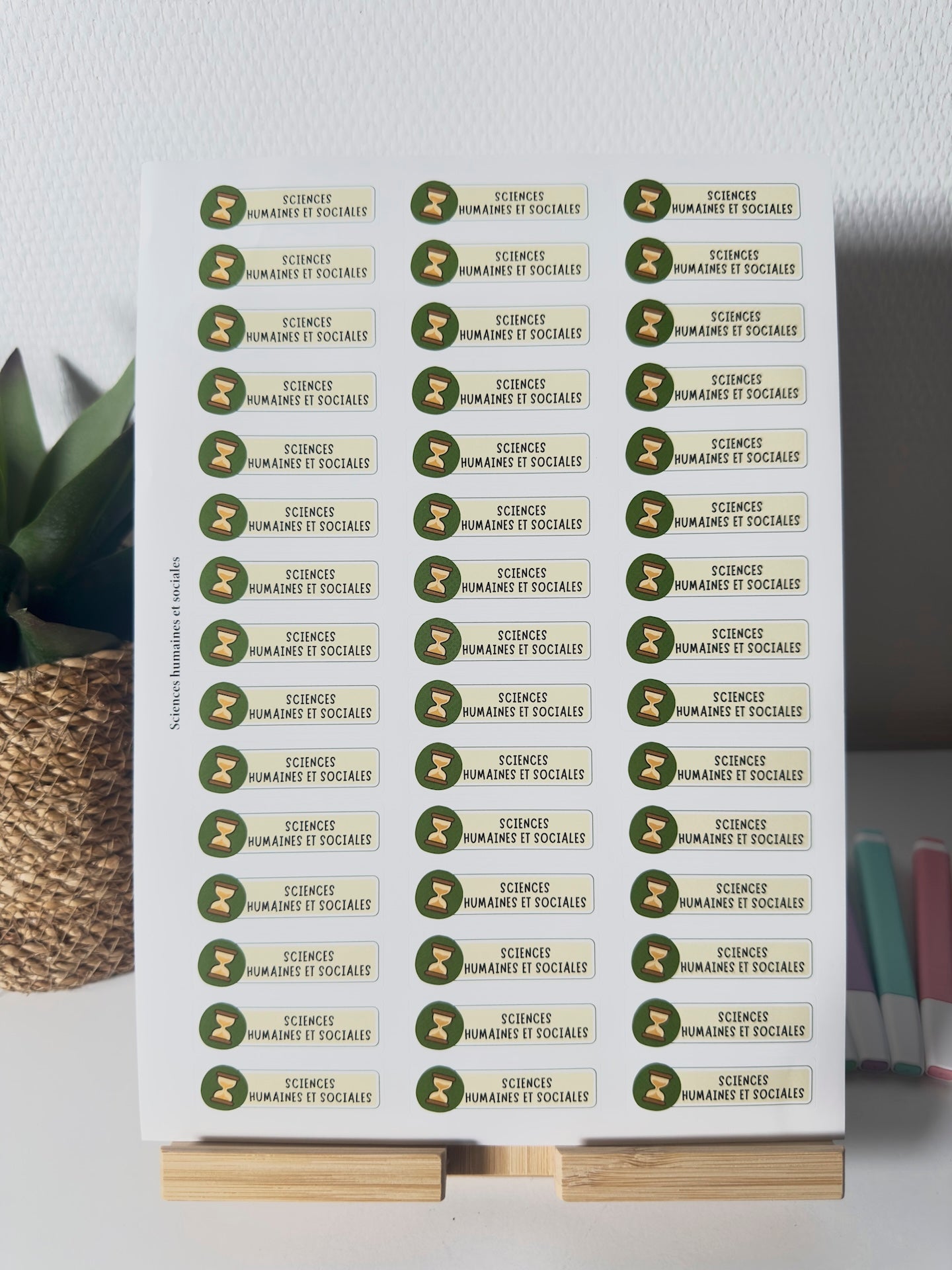 Planche de Stickers maternelle – SCIENCES HUMAINES ET SOCIALES (45 stickers)