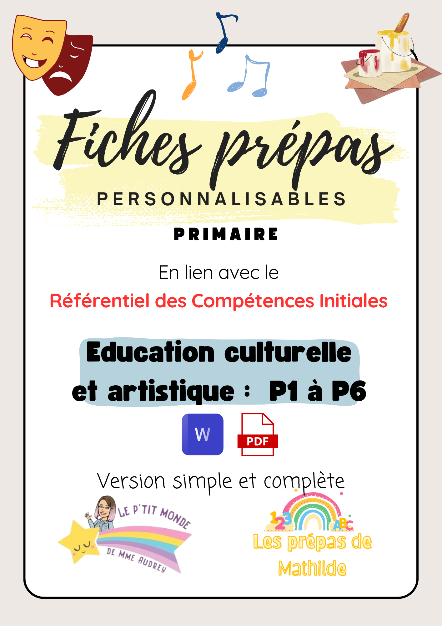 Pack Maîtres spéciaux ECA (P1 à P6) : prépas personnalisables (Référentiel de compétences initiales)