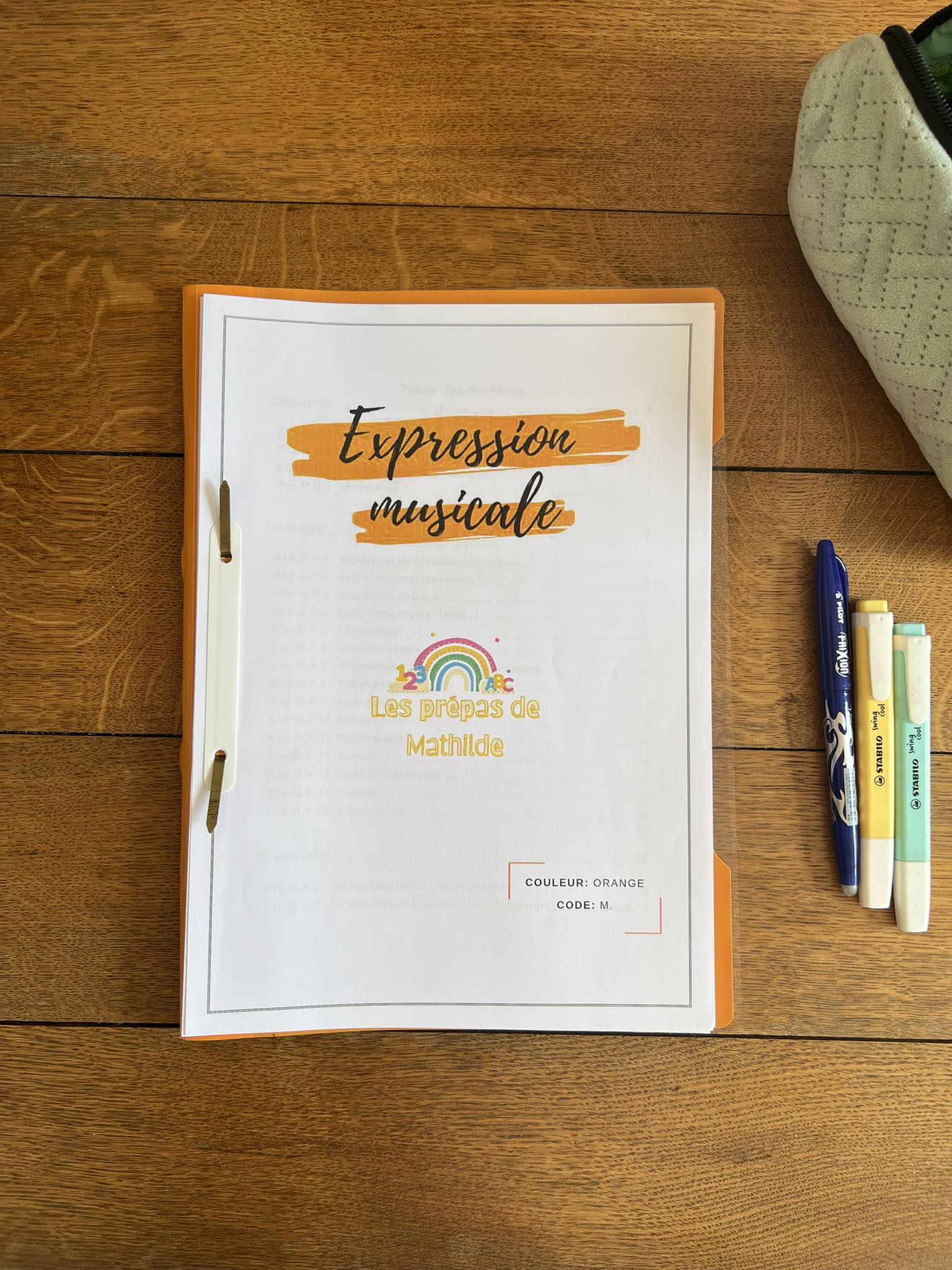 Préparation maternelle en lien avec le référentiel Belge: Expression musicale