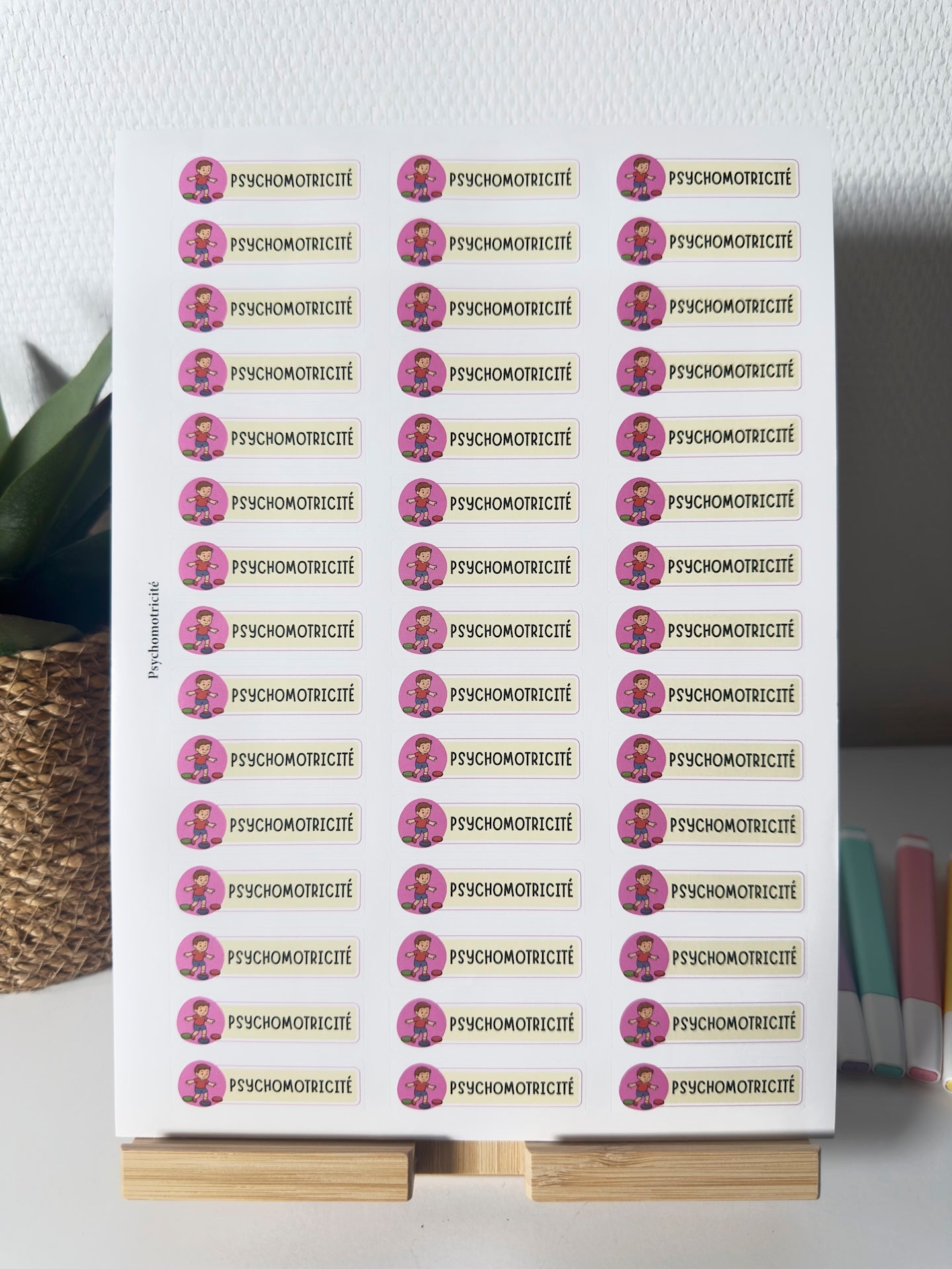 Planche de Stickers maternelle – PSYCHOMOTRICITÉ (45 stickers)