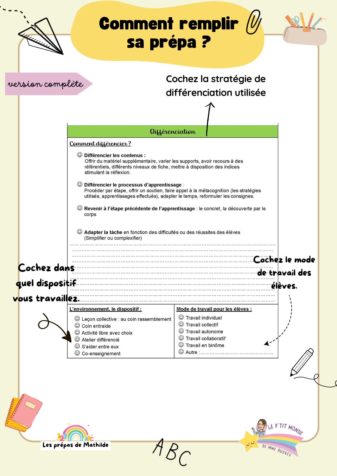 Fiches prépas personnalisables - CECP