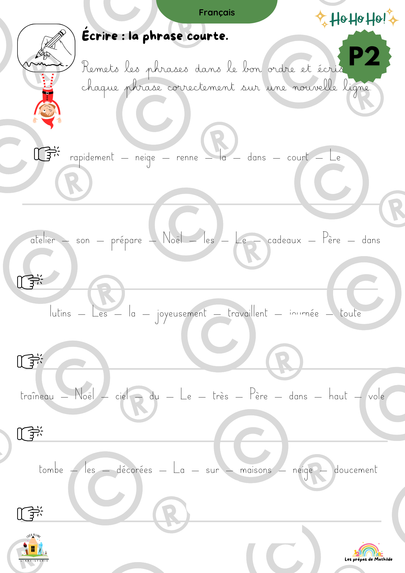 Cahiers autonomes : Noël (Accueil, M1, M2,M3,P1, P2)