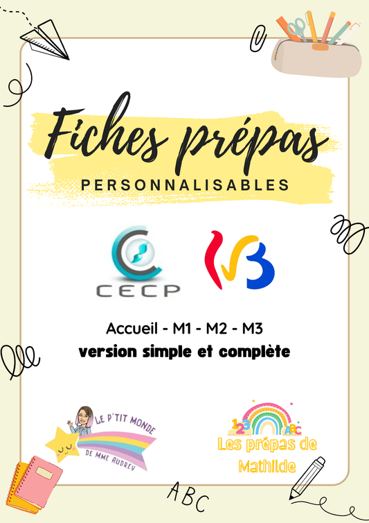 Fiches prépas personnalisables - CECP