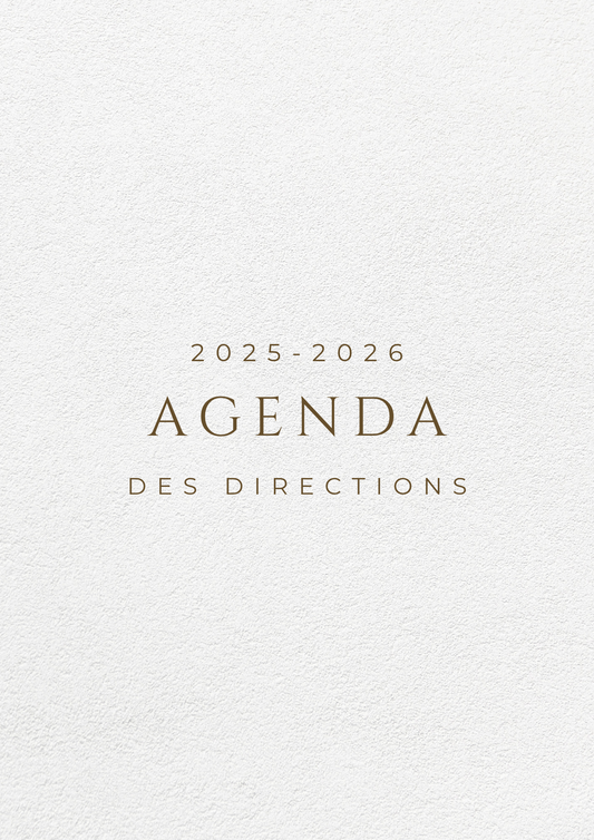 Agenda des Directions 2025/2026 - PDF