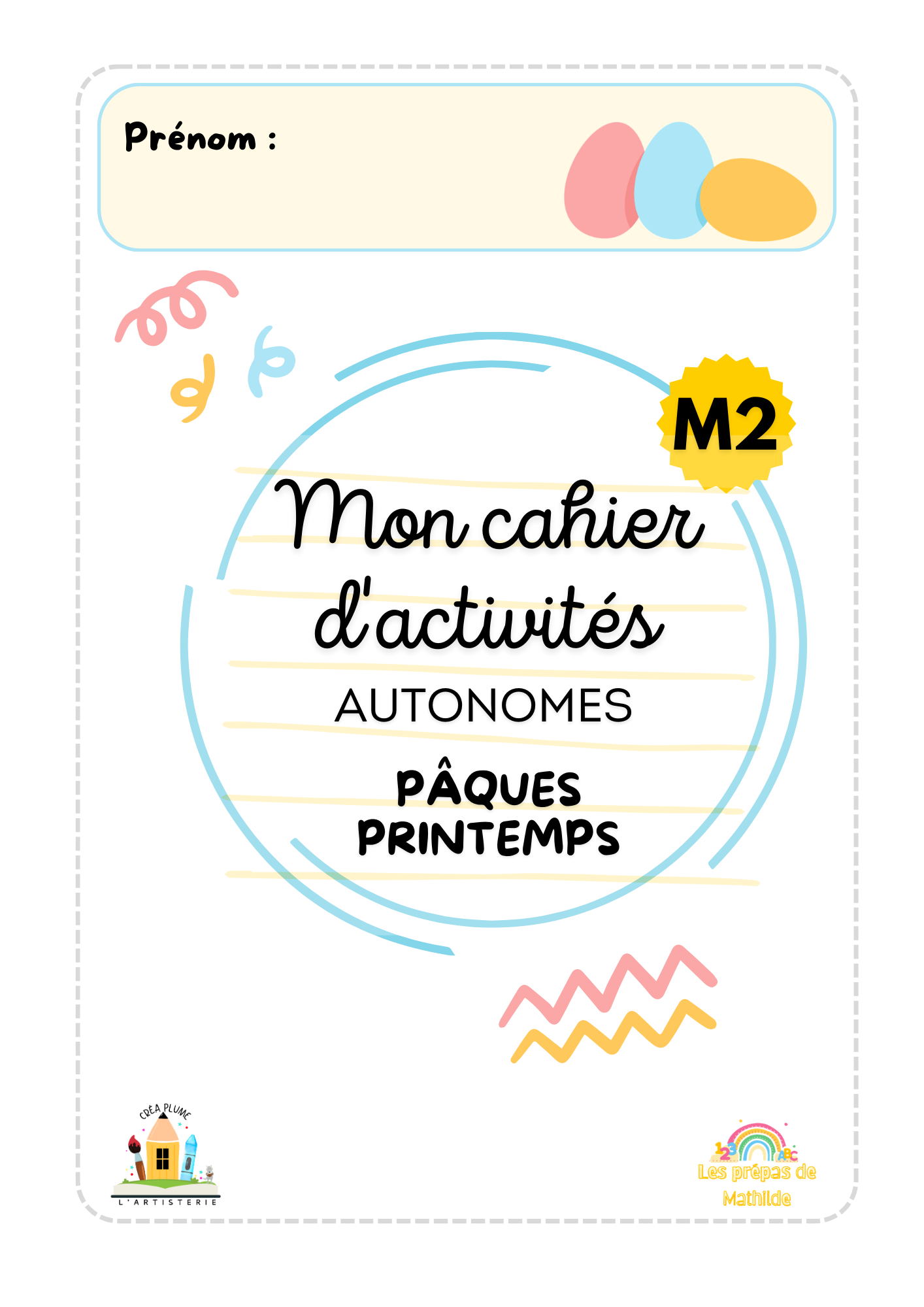 🐰 Cahiers autonomes – Pâques & Printemps | ACC · M1 · M2 · M3