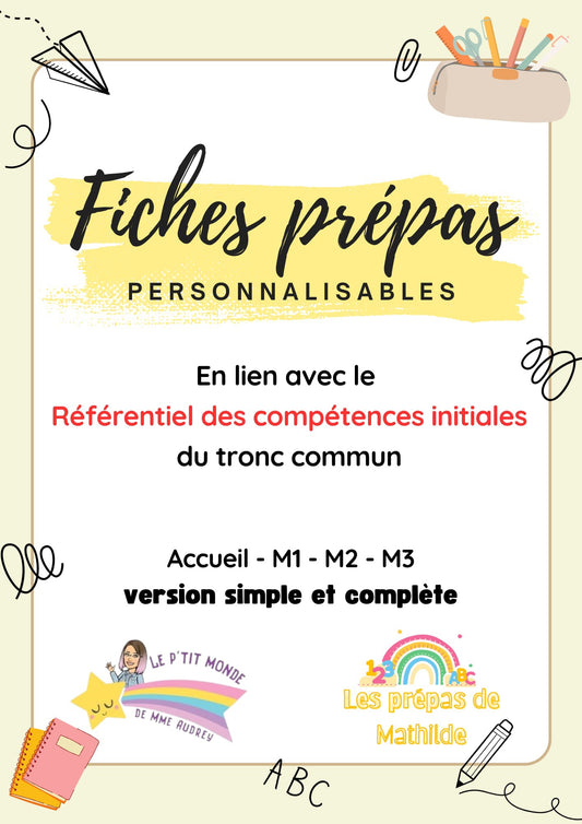 Fiches prépas personnalisables - CECP