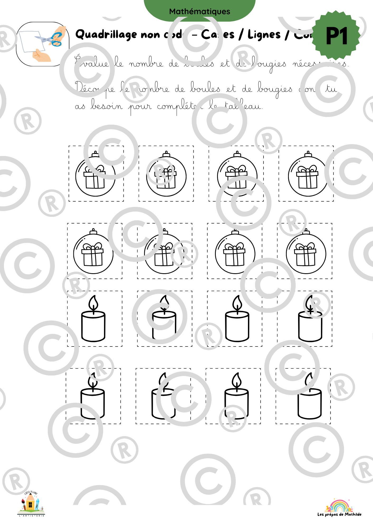 Cahiers autonomes : Noël (Accueil, M1, M2,M3,P1, P2)