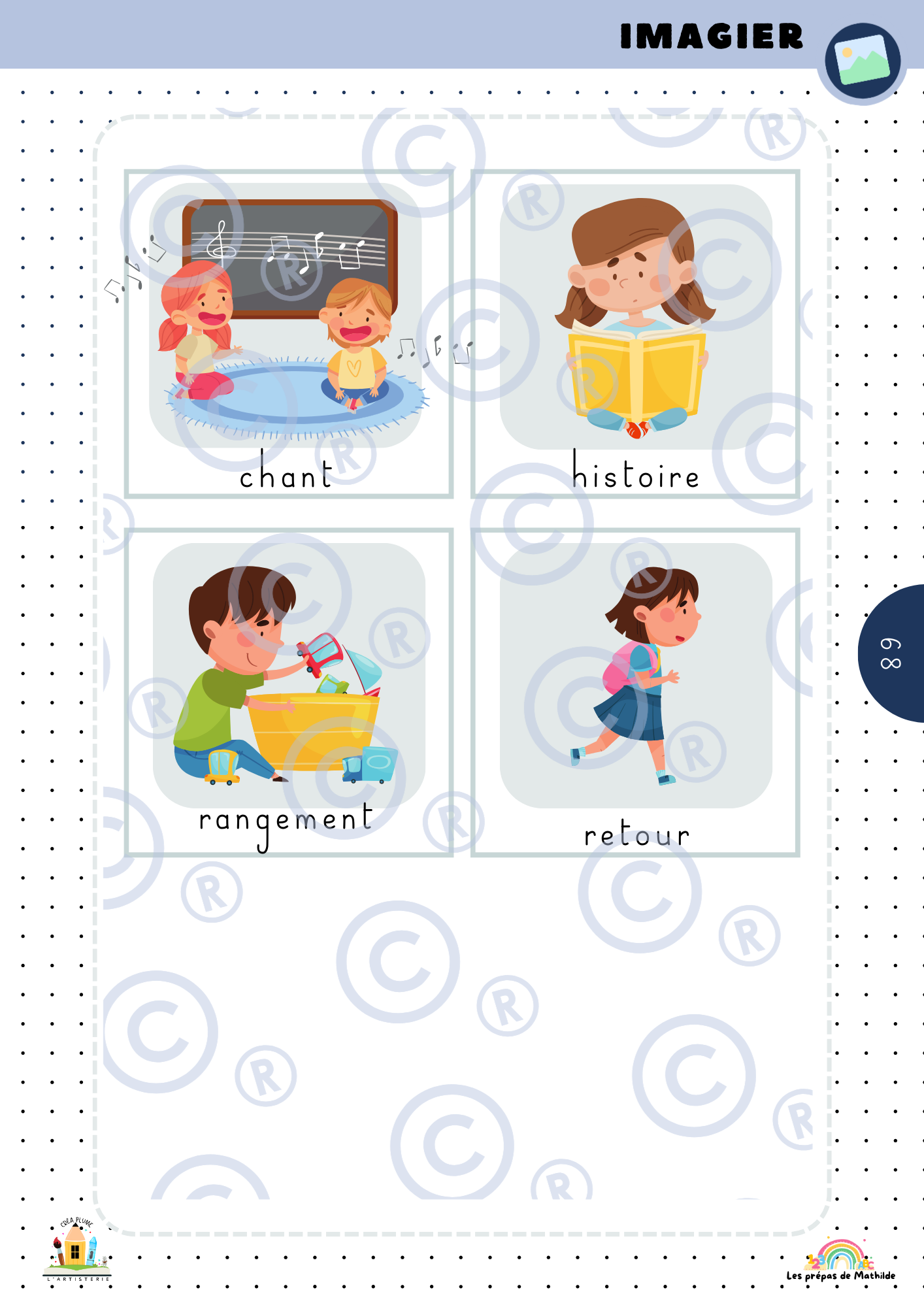 Educatio : l'imagier de la rentrée scolaire (Maternelle / P1-P2)