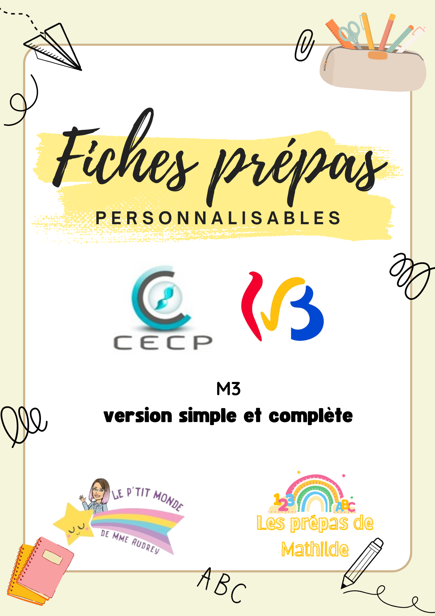 Fiches prépas personnalisables - CECP