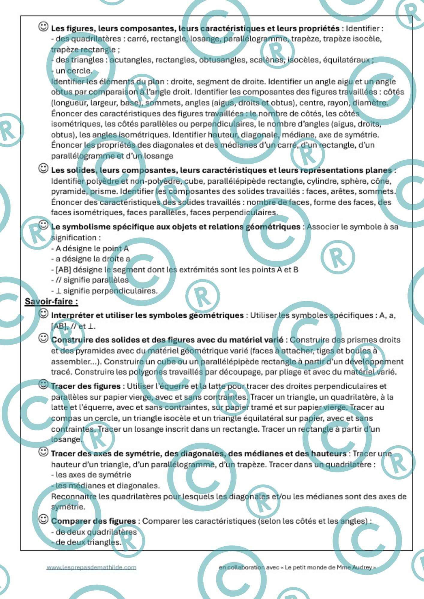 (P5) Fiches prépas personnalisables référentiel des compétences initiales PRIMAIRE WORD/PDF