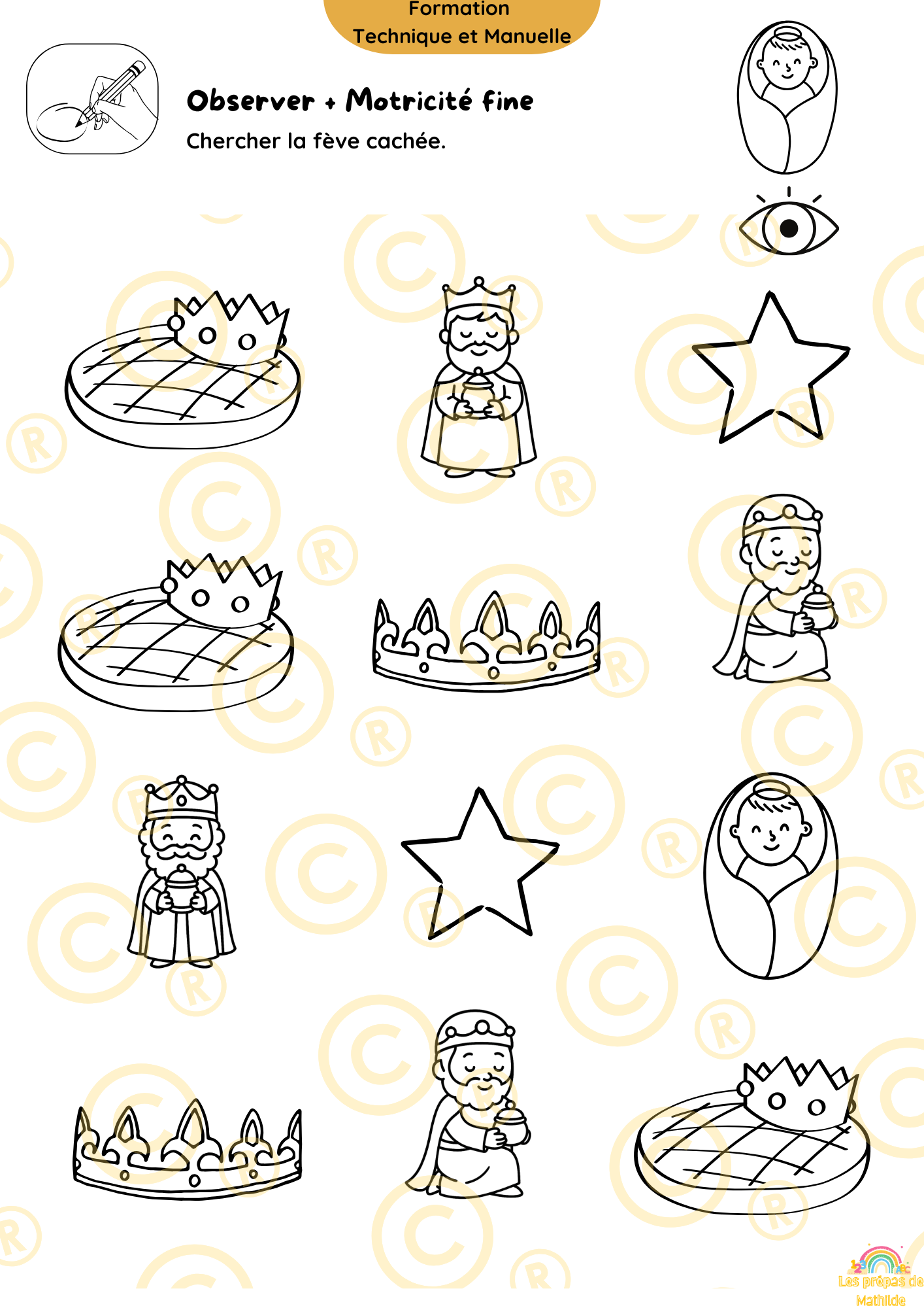 Cahiers autonomes : l'Épiphanie/Galette des rois (Accueil, M1, M2,M3)