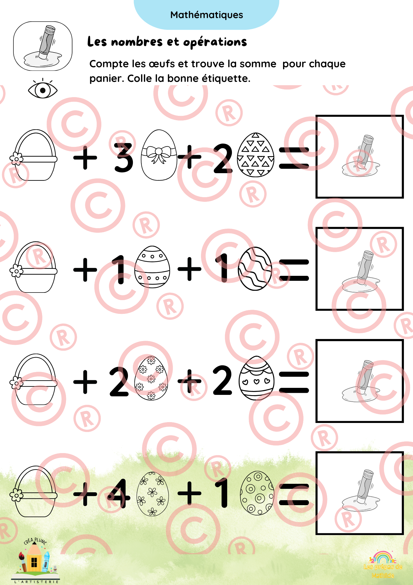 🐰 Cahiers autonomes – Pâques & Printemps | ACC · M1 · M2 · M3