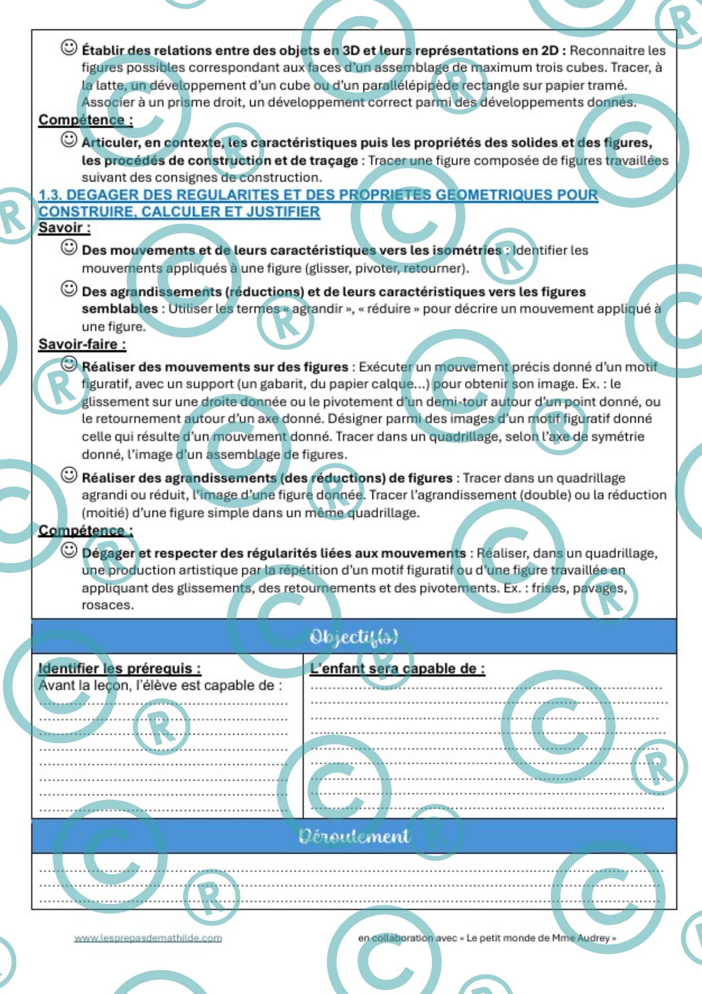 (P5) Fiches prépas personnalisables référentiel des compétences initiales PRIMAIRE WORD/PDF