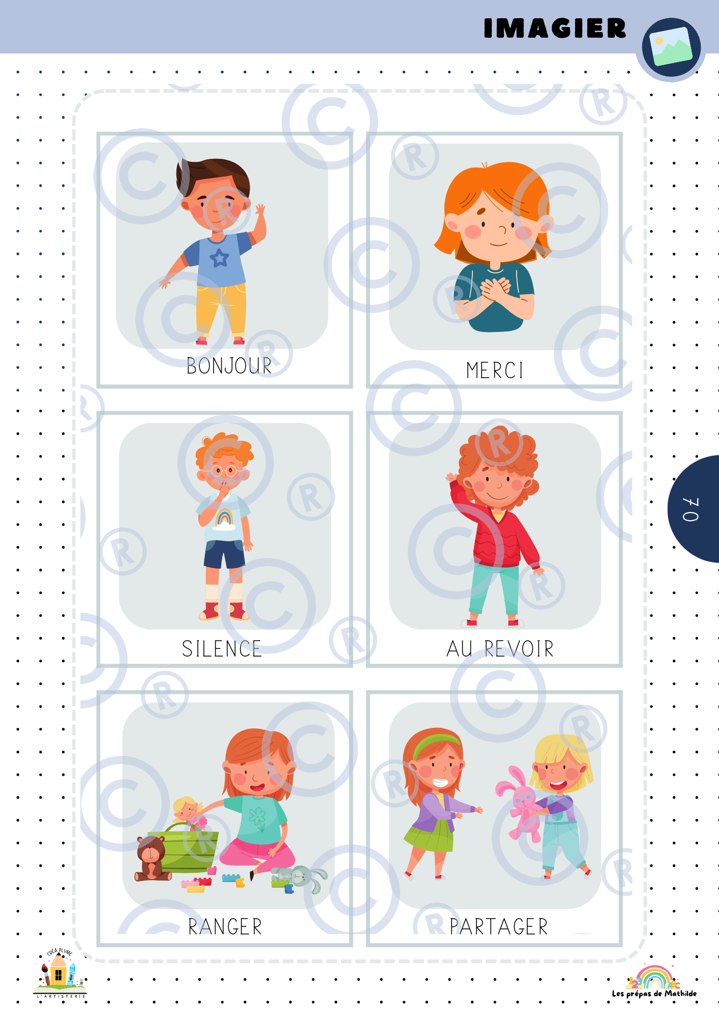 Educatio : l'imagier de la rentrée scolaire (Maternelle / P1-P2)