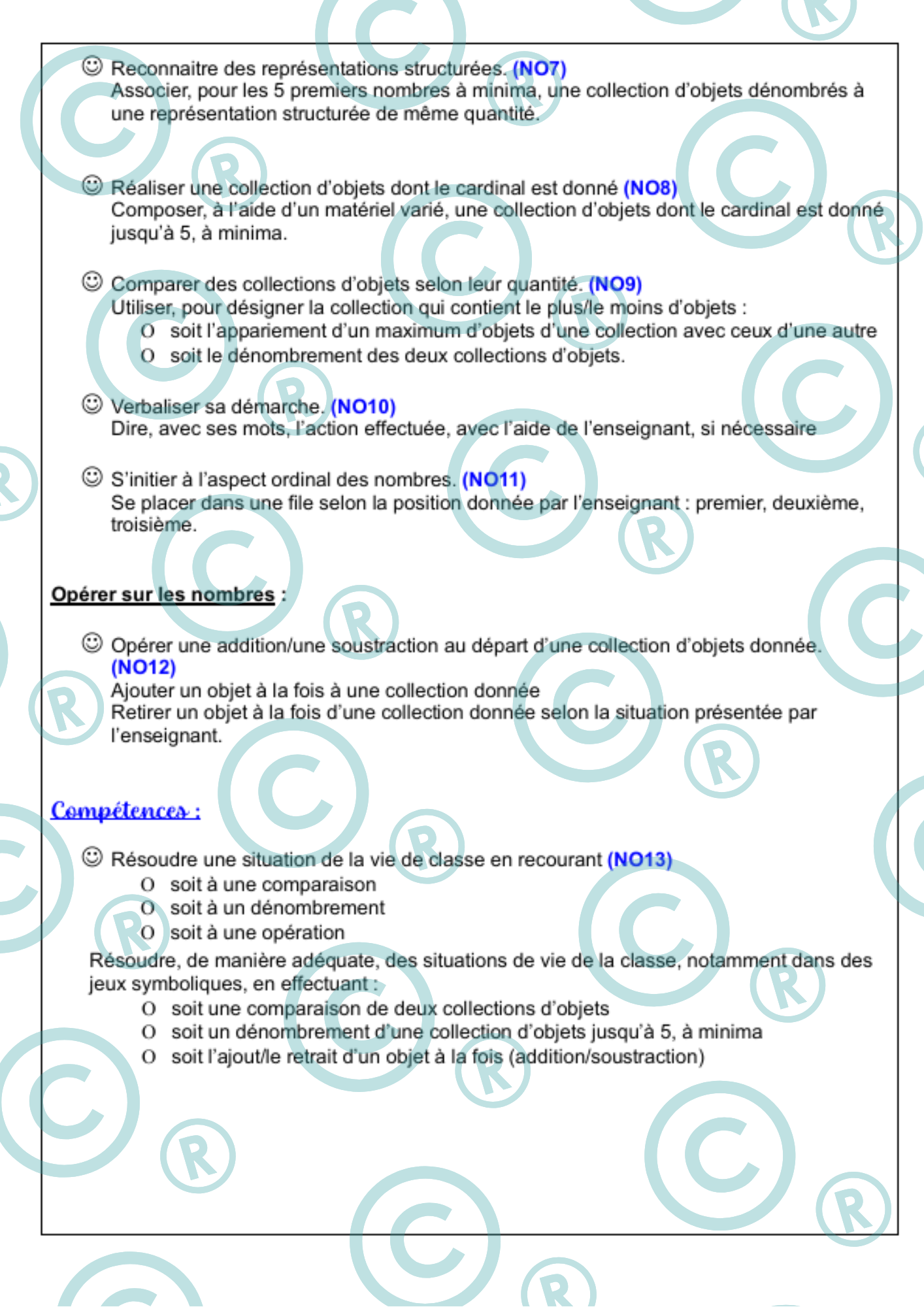 Fiches prépas personnalisables - CECP