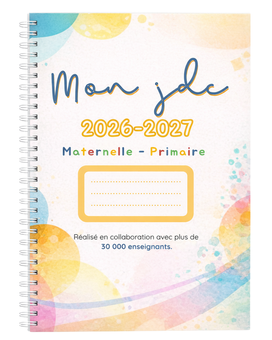 Agenda de l’Enseignant 2026-2027 : Maternelle | Primaire format relié