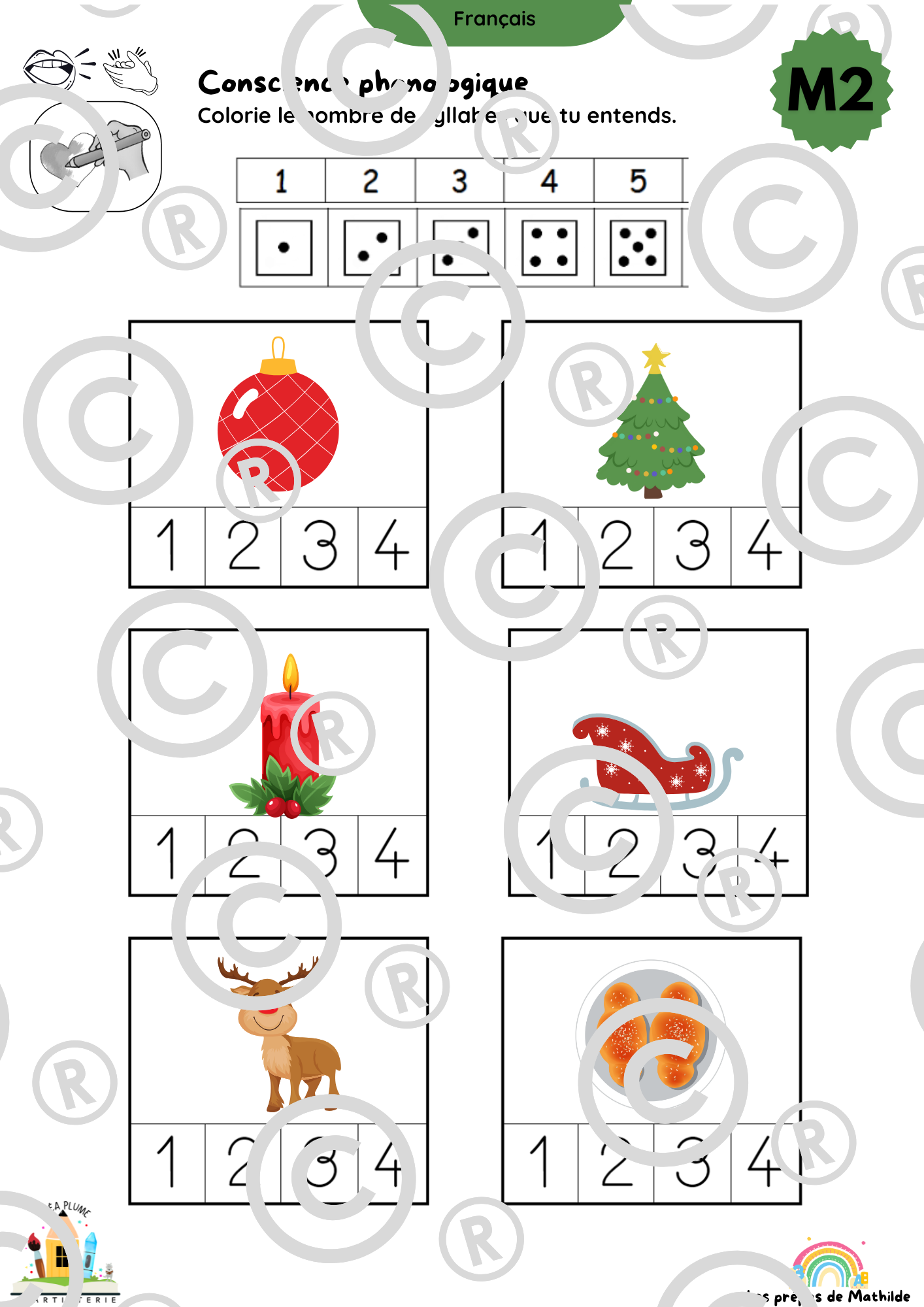 Cahiers autonomes : Noël (Accueil, M1, M2,M3,P1, P2)