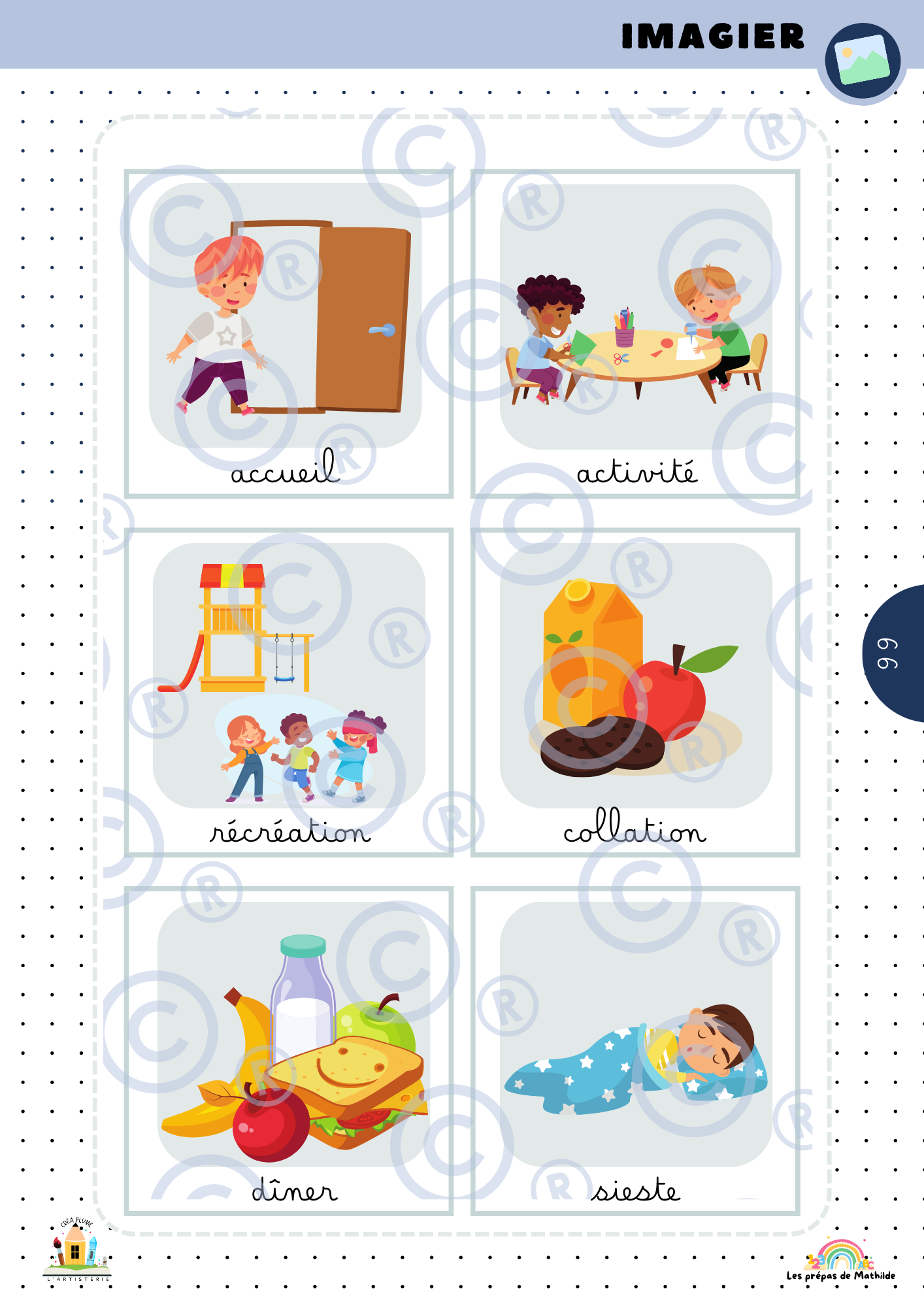 Educatio : l'imagier de la rentrée scolaire (Maternelle / P1-P2)
