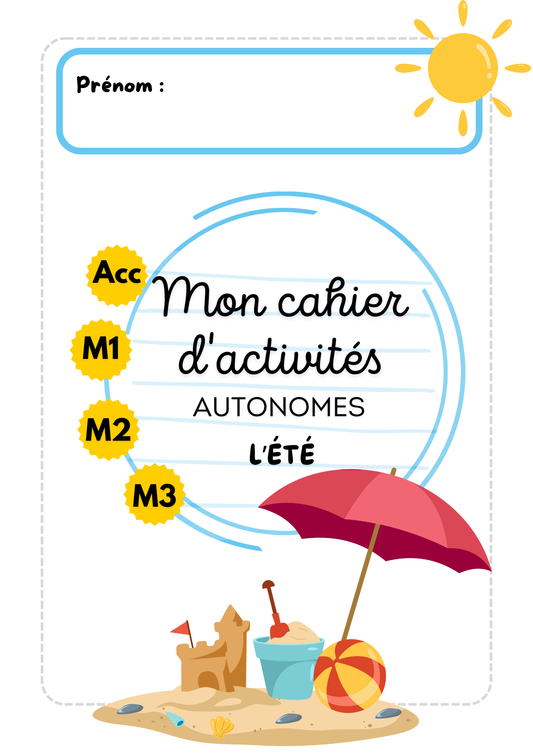 🌈🍦Cahiers autonomes été (ACC à M3)🍦🌈