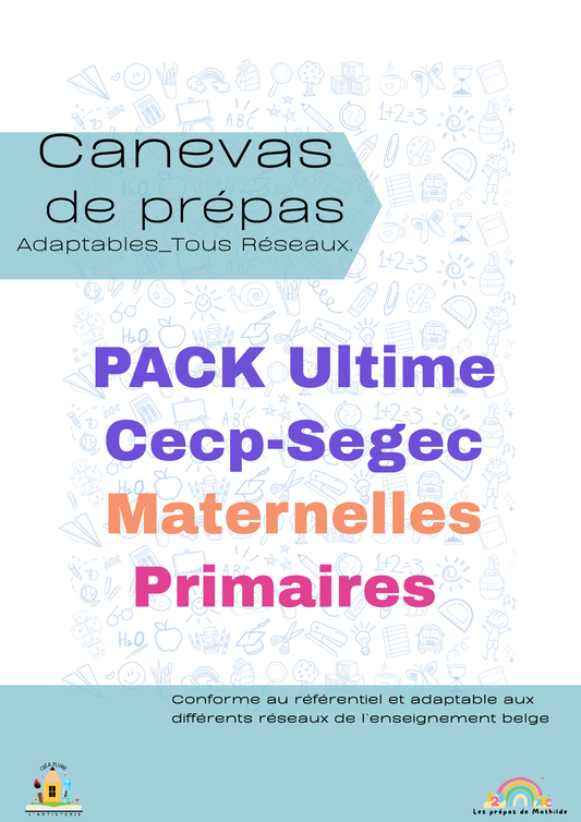 Pack ULTIME Maternelle & Primaire CECP+SEGEC | Canva de prépas adaptables