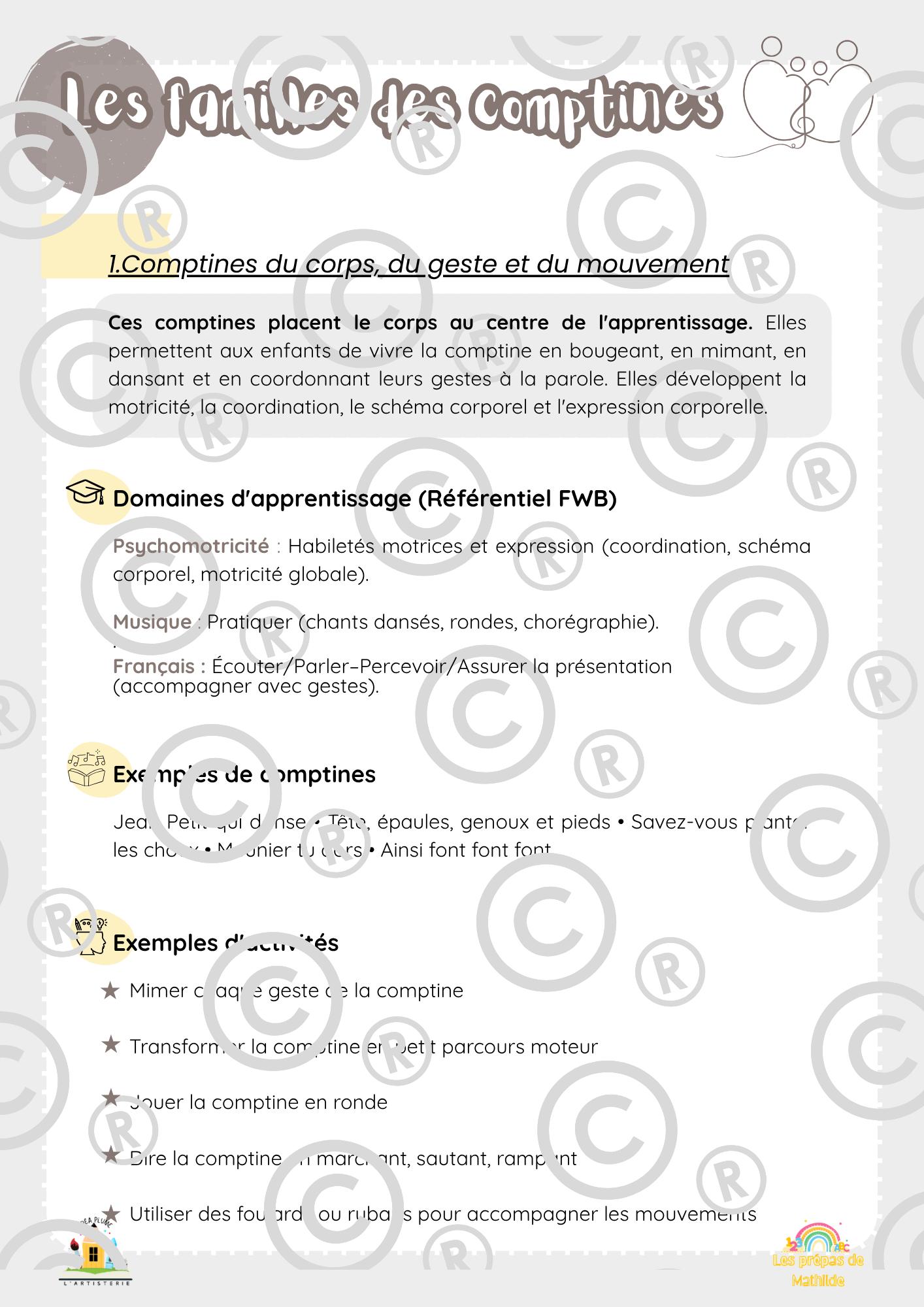 🎶☀️Au fil des comptines (+ 120 activités différenciées)☀️🎶
