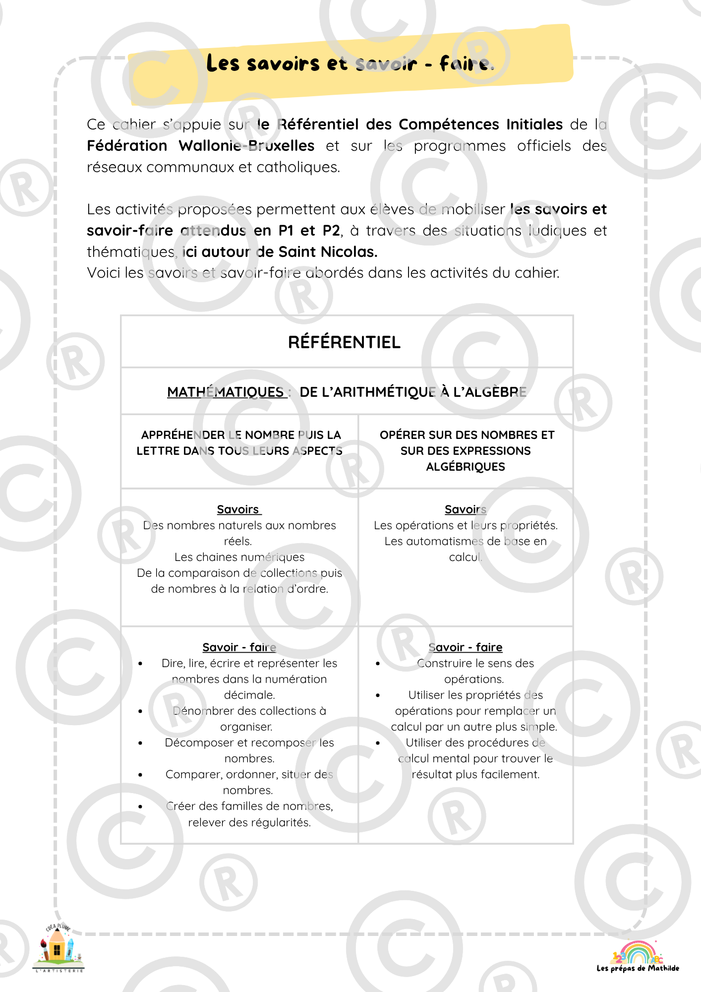 Cahiers autonomes : Saint-Nicolas (Accueil à la P2)