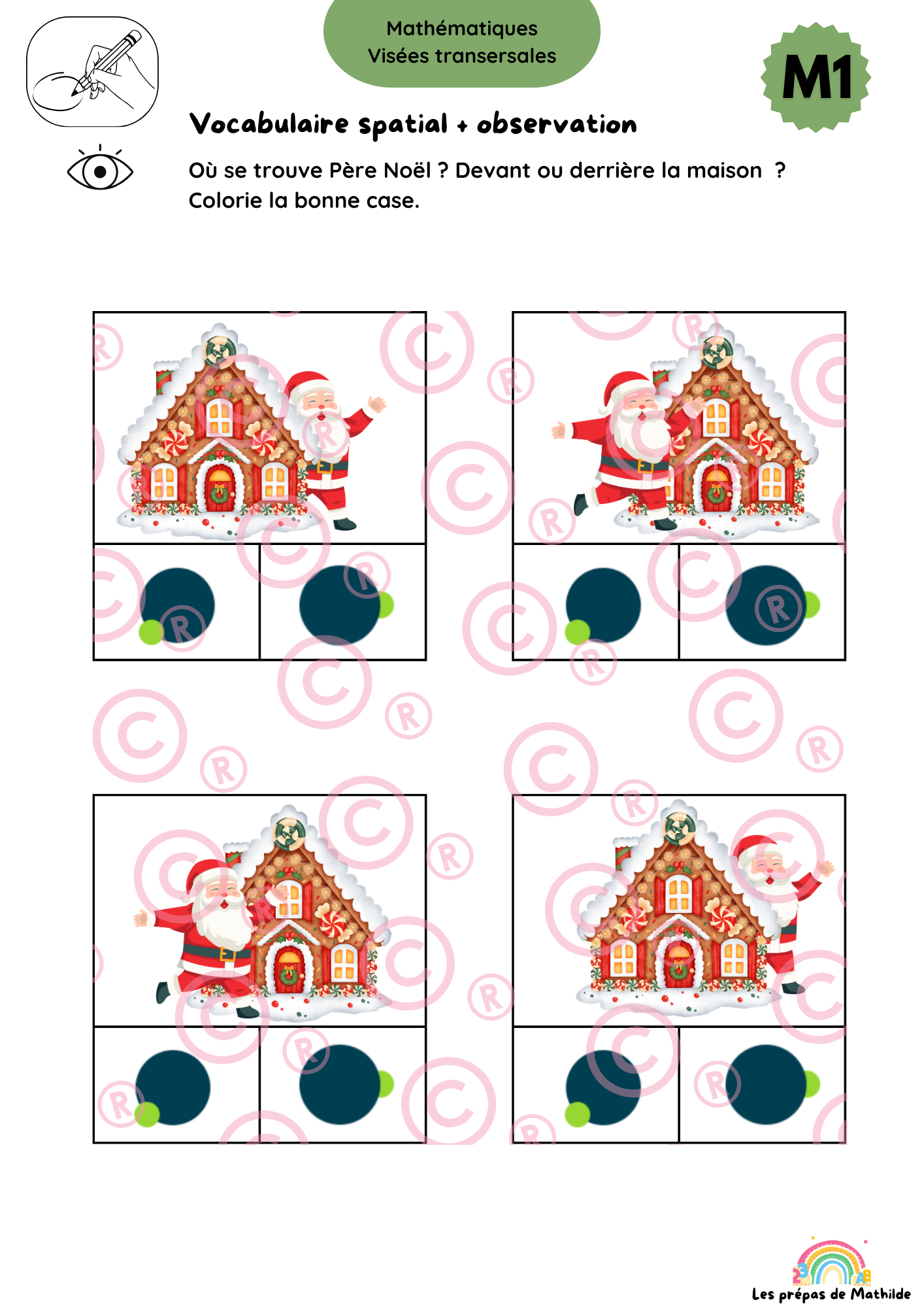 Cahiers autonomes : Noël (Accueil, M1, M2,M3,P1, P2)