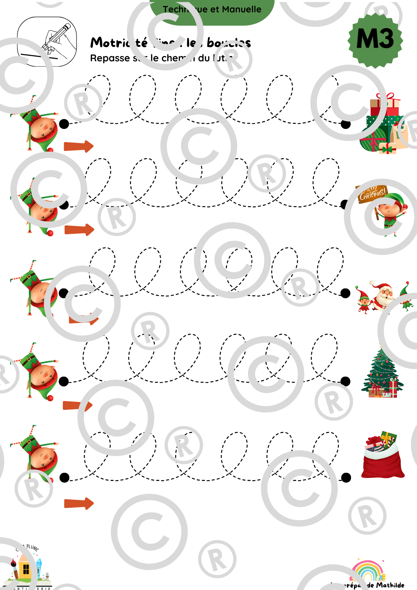 Cahiers autonomes : Noël (Accueil, M1, M2,M3,P1, P2)