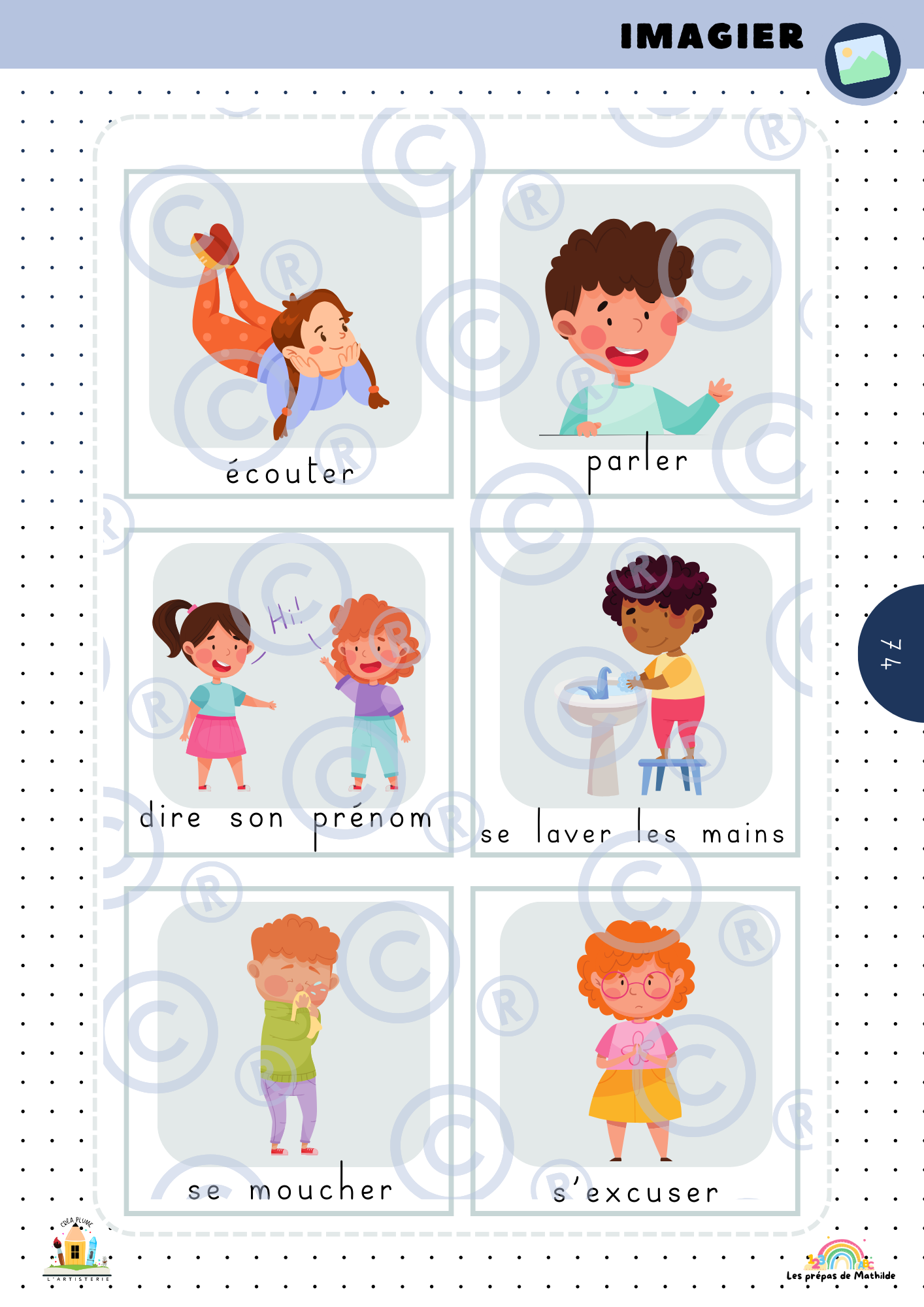 Educatio : l'imagier de la rentrée scolaire (Maternelle / P1-P2)