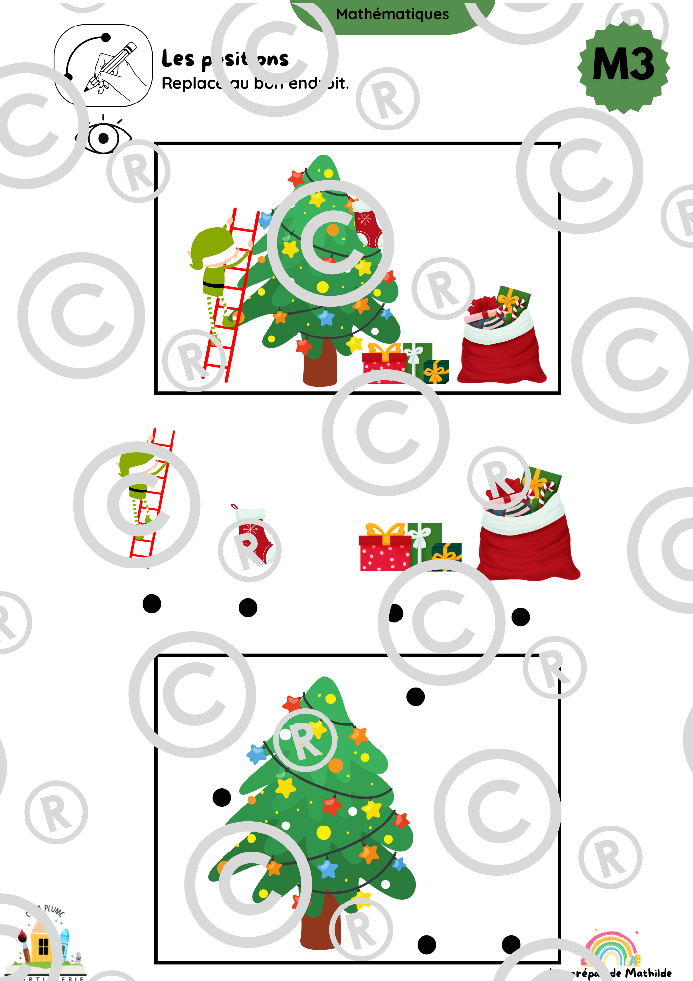 Cahiers autonomes : Noël (Accueil, M1, M2,M3,P1, P2)