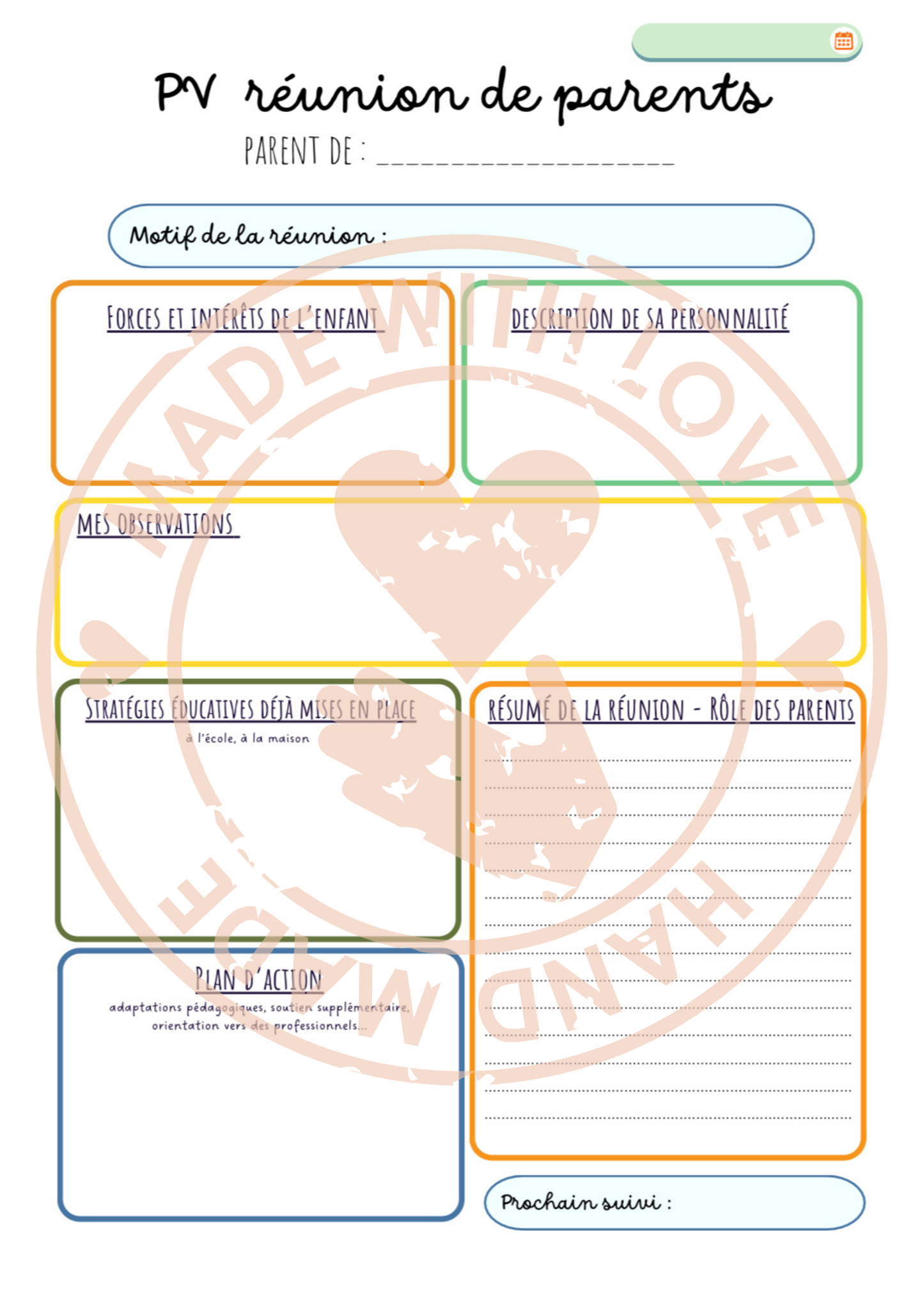 Pack de pages additionnelles pour l'agenda de l'enseignants (BE)