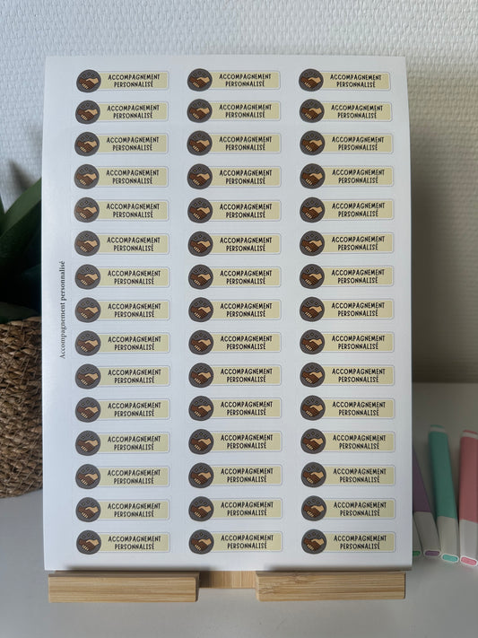 Planche de Stickers primaire – ACCOMPAGNEMENT PERSONNALISÉ (45 stickers)