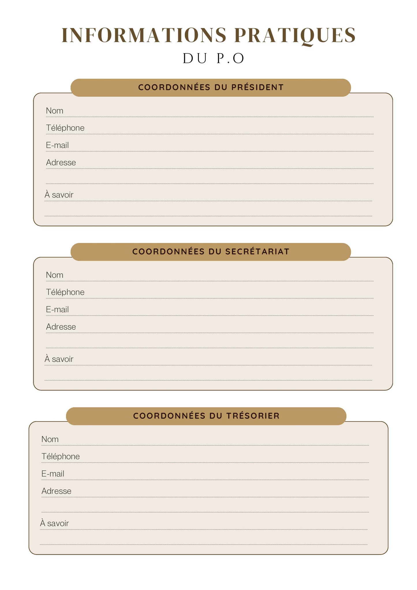 Agenda des Directions 2026/2027 - PDF