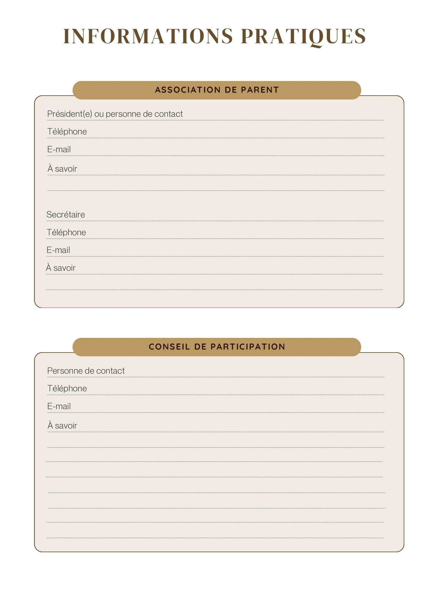 Agenda des Directions 2026/2027 - PDF
