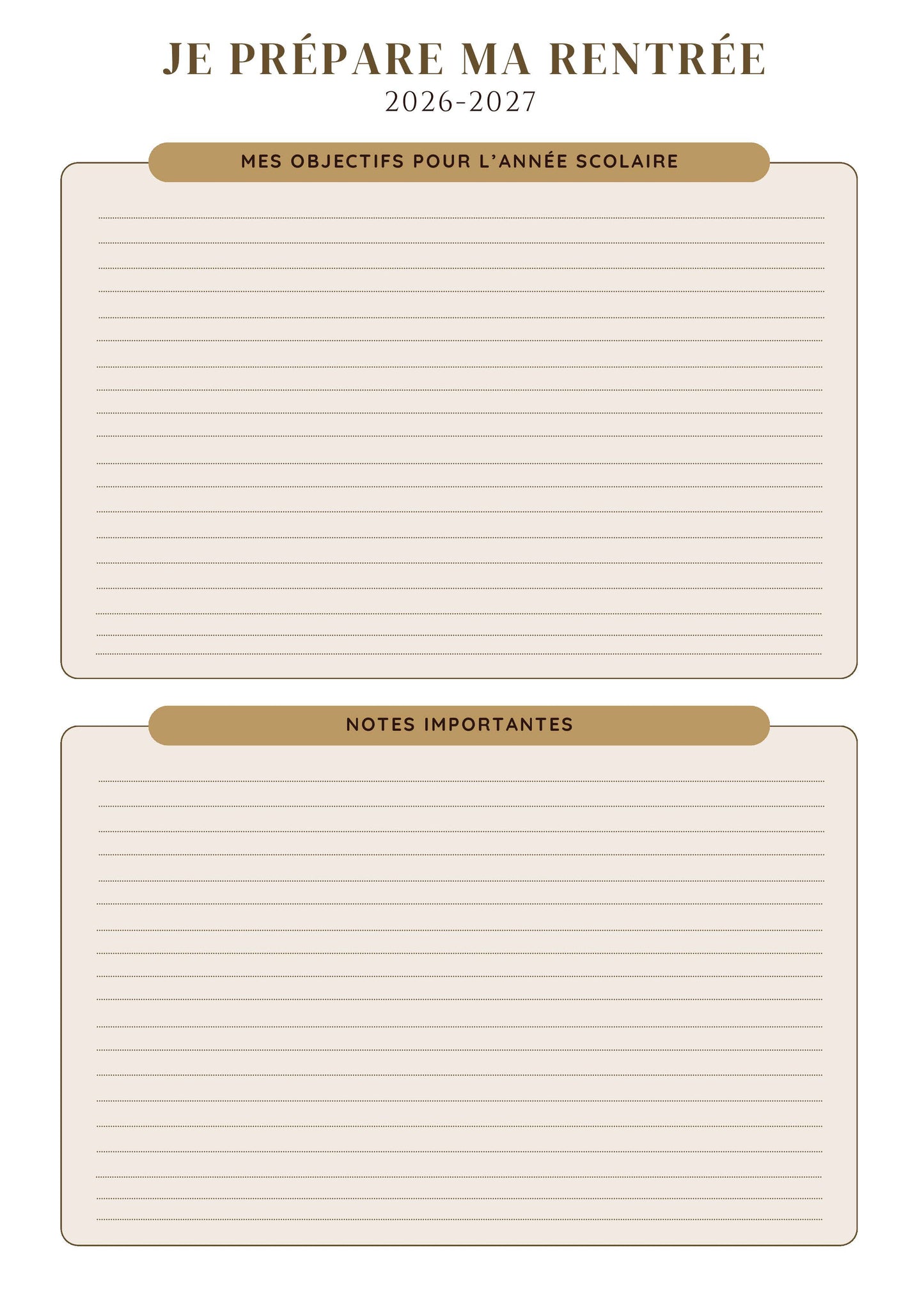 Agenda des Directions 2026/2027 - PDF