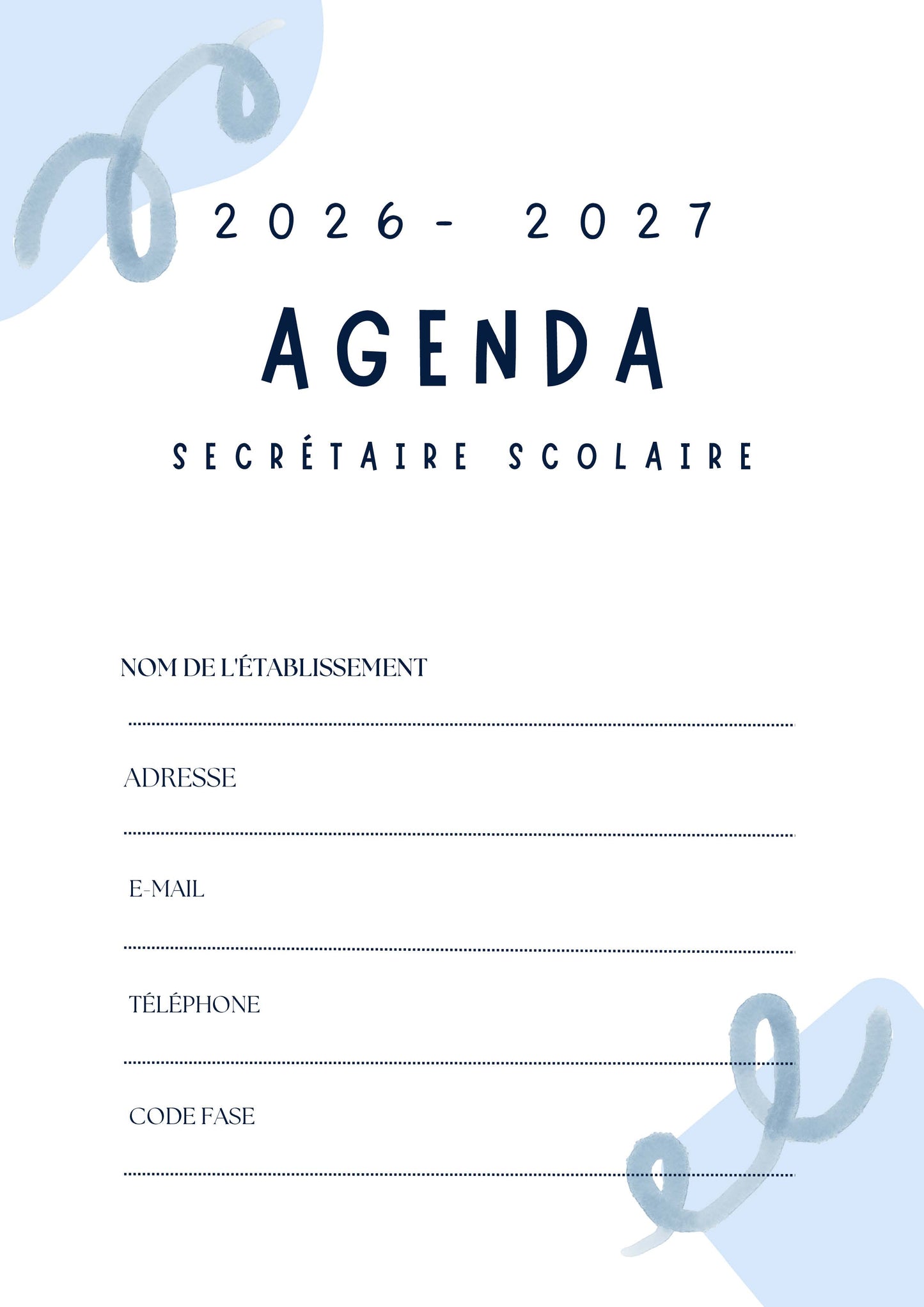Agenda : secrétariat scolaire 2026/2027 - PDF