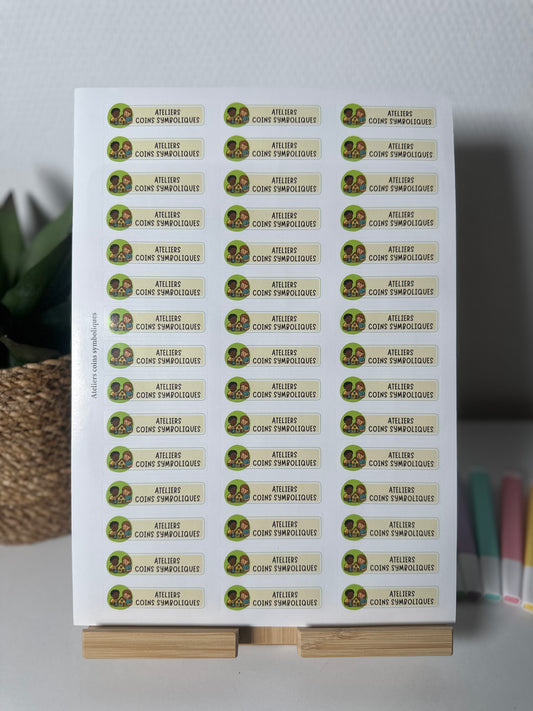 Planche de Stickers maternelle – ATELIERS COINS SYMBOLIQUES (45 stickers)