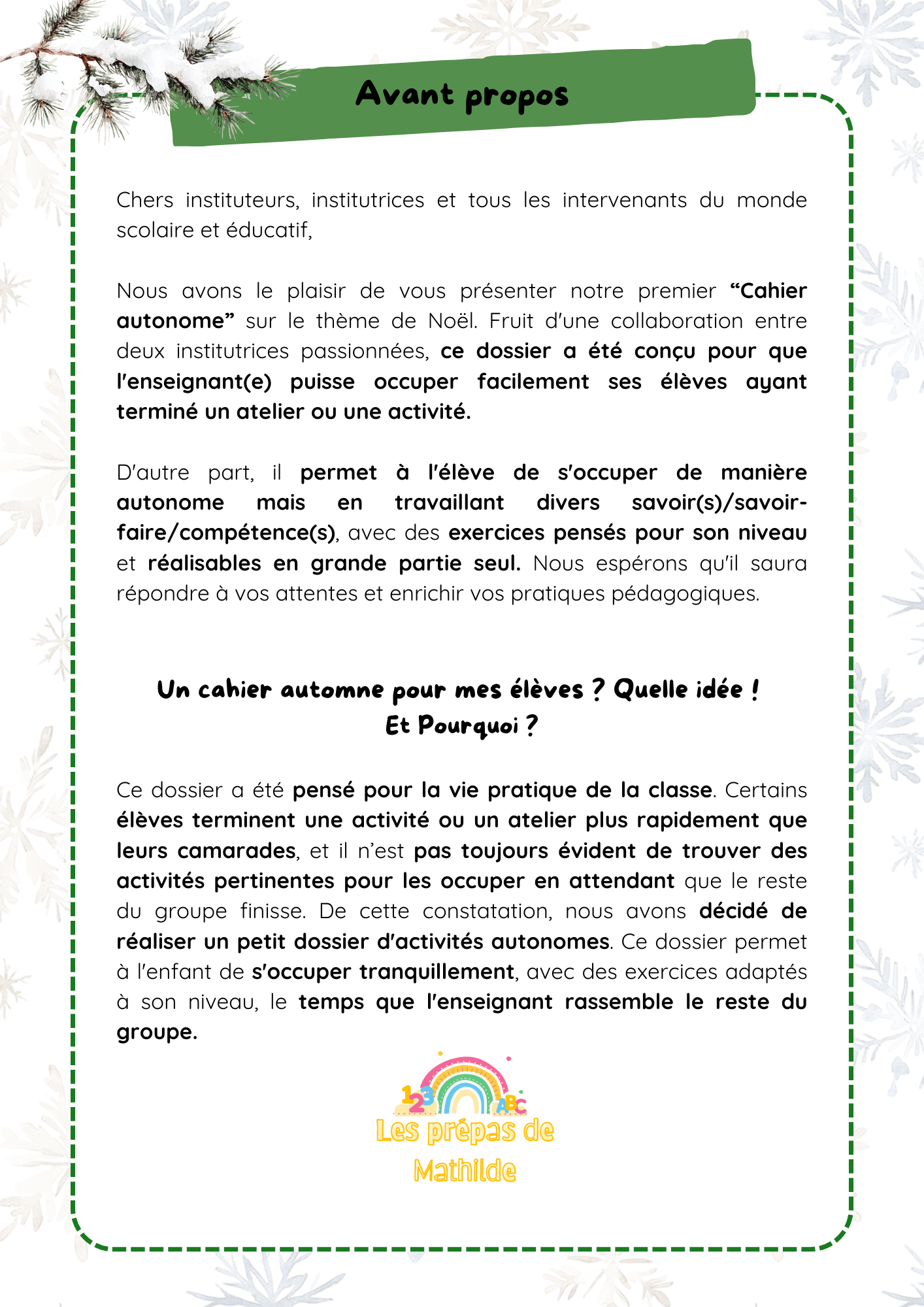 Pack de Noël (plus de 469 pages) Maternelle🎅🦌