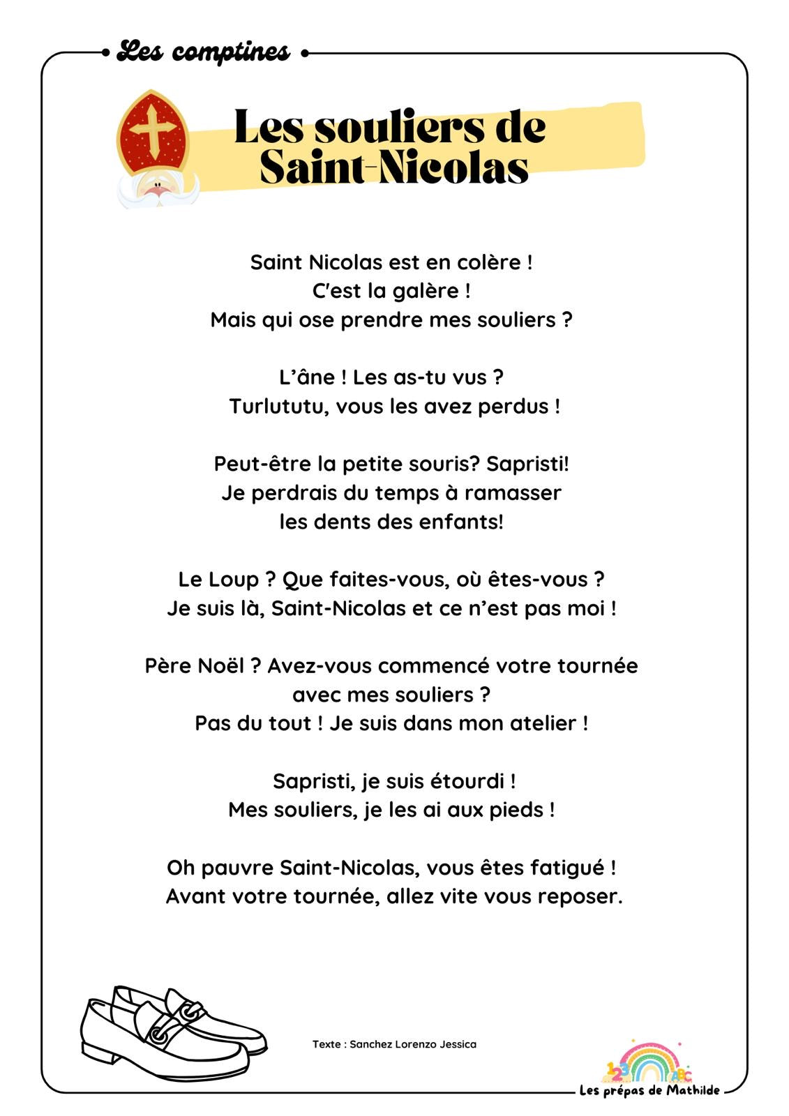 Les chants et comptines de Saint-Nicolas (plus de 200 pages)