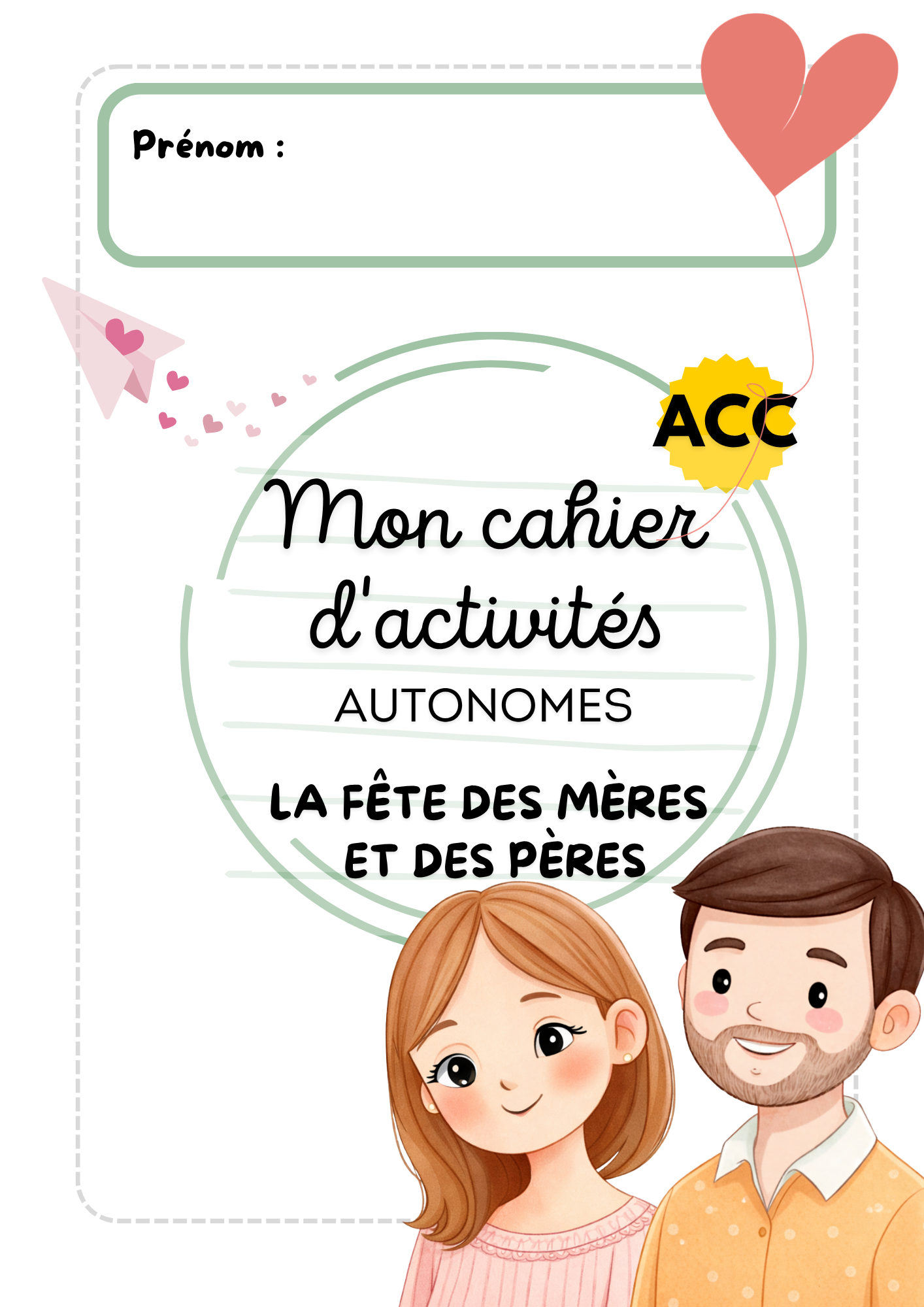 💐👨‍👧‍👦 Cahiers autonomes fêtes des mères & fêtes des pères 🎁