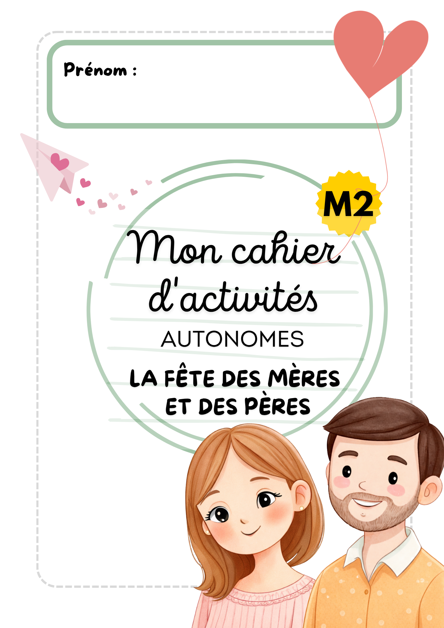 💐👨‍👧‍👦 Cahiers autonomes fêtes des mères & fêtes des pères 🎁