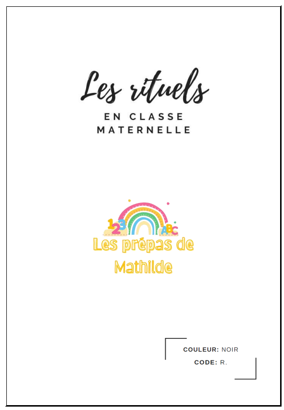 Préparation maternelle en lien avec le référentiel Belge: Les rituels