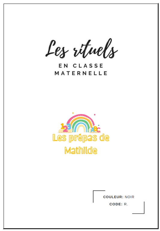 Préparation maternelle en lien avec le référentiel Belge: Les rituels